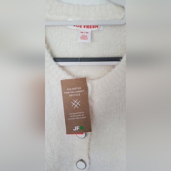 Cream Button-Up Women Sweater - Picture 5 of 5